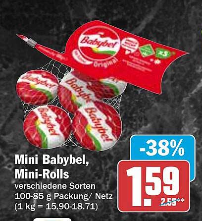 Mini Babybel, Mini-Rolls - verschiedene Sorten