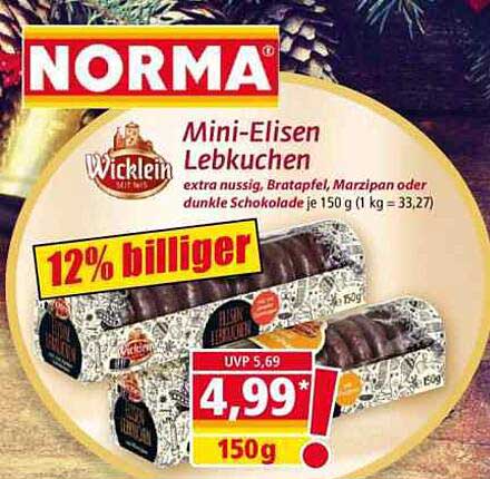 Mini-Elisen Lebkuchen (Wicklein) - 150g
