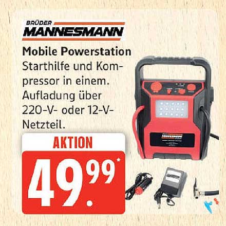 Mobile Powerstation von Brüder Mannesmann - Starthilfe und Kompressor in einem