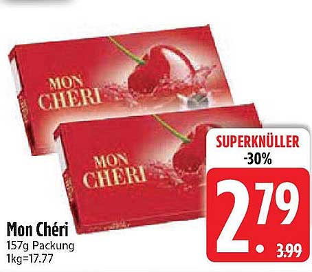 Mon Chéri Pralinen 157g Packung