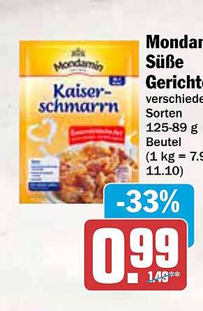 Mondamin Kaiserschmarrn verschiedene Sorten 125-89 g Beutel