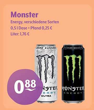 Monster Energy, verschiedene Sorten, 0,5 l Dose