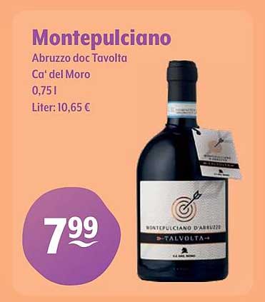 Montepulciano Abruzzo doc Tavolta Ca' del Moro 0,75l