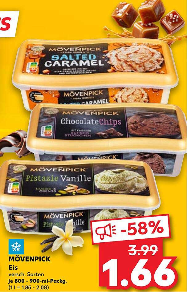 MÖVENPICK Eis verschiedene Sorten je 800 - 900 ml Packung