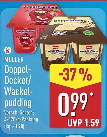 MÜLLER Doppel-Decker/Wackelpudding – Verschiedene Sorten
