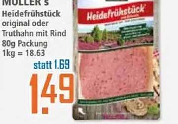 MÜLLER's Heidefrühstück original oder Truthahn mit Rind 80g