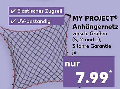 MY PROJECT® Anhängernetz - verschiedenen Größen (S, M und L) - 3 Jahre Garantie