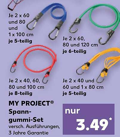 MY PROJECT® Spanngummi-Set - nur 3,49 €
