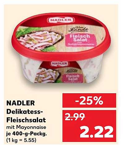 NADLER Delikatess-Fleischsalat mit Mayonnaise 400-g-Packung