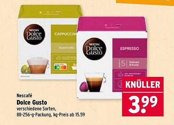 Nescafé Dolce Gusto verschiedene Sorten, 88-256-g-Packung