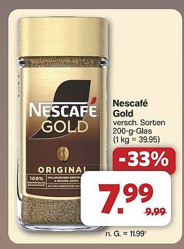 Nescafé Gold 200-g-Glas - Original