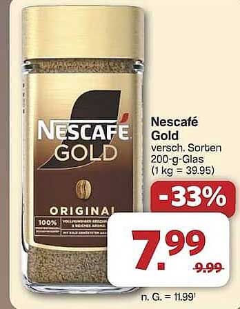 Nescafé Gold 200-g-Glas, verschiedene Sorten