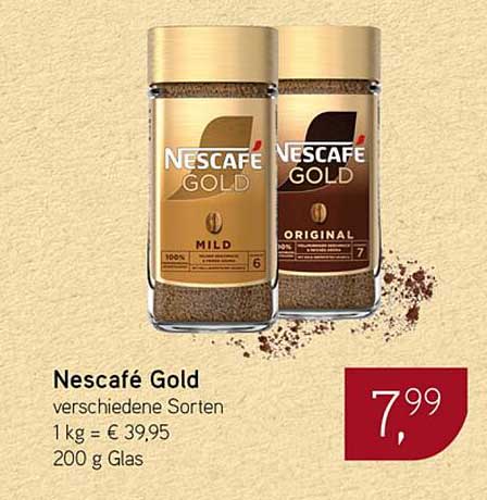 Nescafé Gold - verschiedene Sorten 200 g Glas