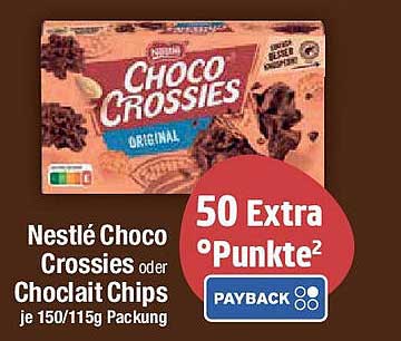Nestlé Choco Crossies oder Chocolait Chips je 150/115g Packung