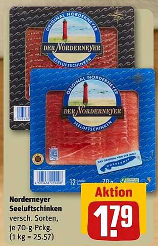 Norderneyer Seeluftschinken 70-g-Packung