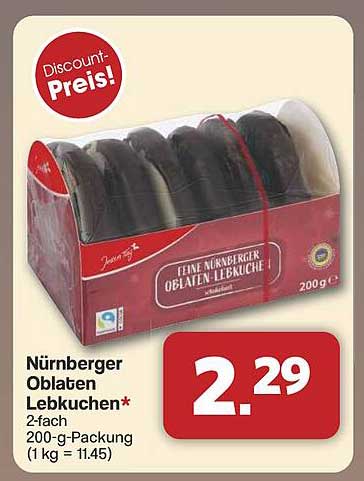 Nürnberger Oblaten Lebkuchen