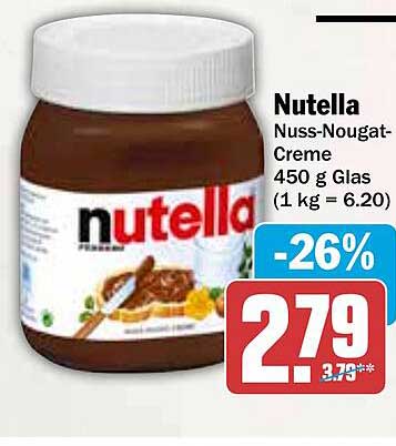 Nutella Nuss-Nougat-Creme 450 g Glas