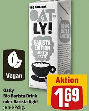Oatly Bio Barista Drink oder Barista light je 1-L-Pckg.