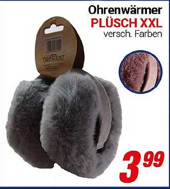 Ohrenwärmer PLÜSCH XXL – verschiedene Farben