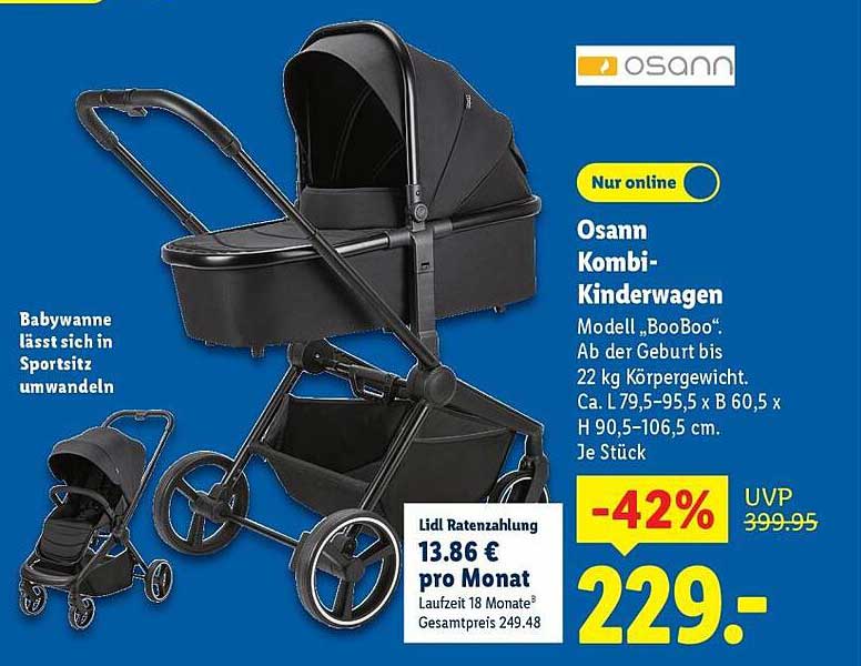 Osann Kombi-Kinderwagen Modell 'BooBoo' - Jetzt zum Sonderpreis!