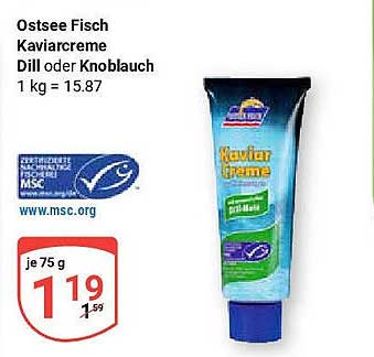 Ostsee Fisch Kaviarcreme Dill oder Knoblauch
