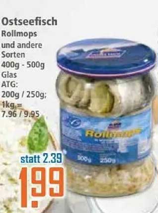 Ostsee­fisch Rollmops und andere Sorten 400g - 500g Glas