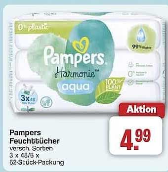 Pampers Feuchttücher 3 x 48/5 x 52-Stück-Packung