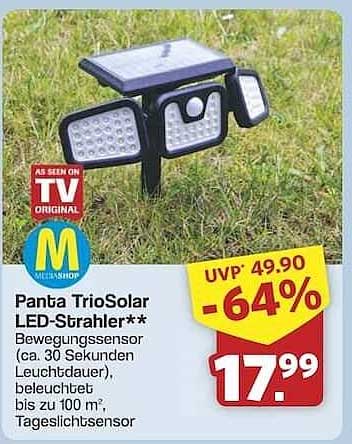 Panta TrioSolar LED-Strahler mit Bewegungs- und Tageslichtsensor