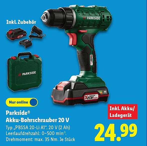 Parkside® Akku-Bohrschrauber 20 V