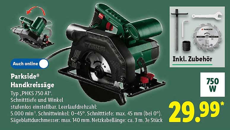 Parkside® Handkreissäge Typ _PHKS 750 A1