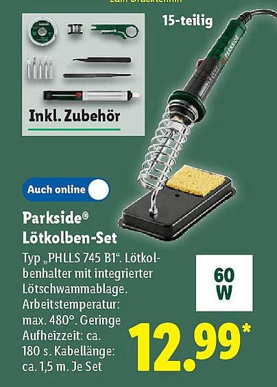 Parkside® Lötkolben-Set 15-teilig