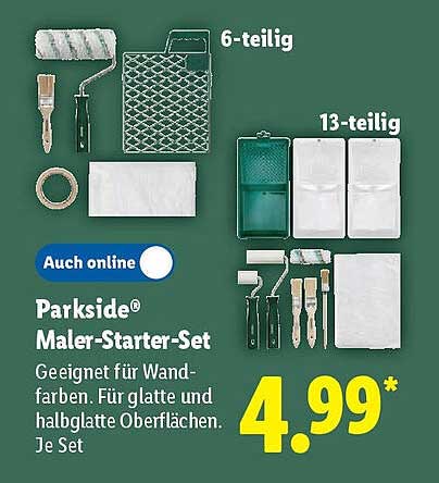 Parkside® Maler-Starter-Set 6-teilig und 13-teilig