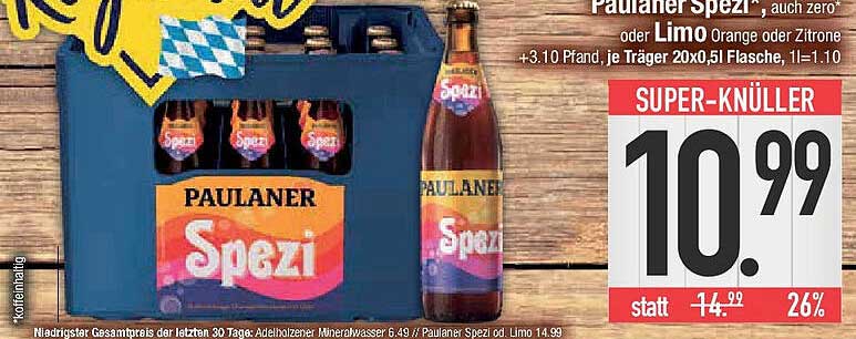 Paulaner Spezi 20x0,5L Kasten - Super-Knüller!