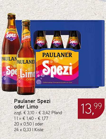 Paulaner Spezi oder Limo