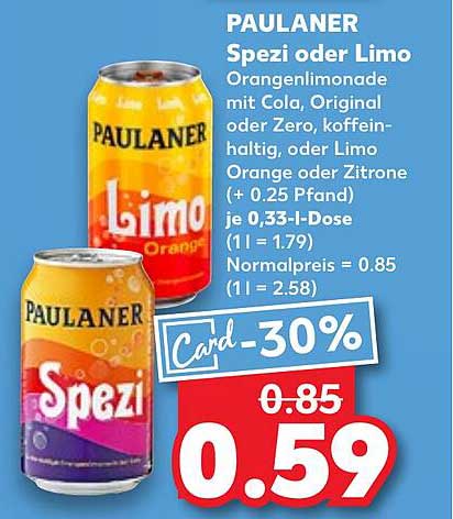 PAULANER Spezi oder Limo – Erfrischender Genuss zum tollen Preis