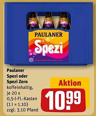 Paulaner Spezi oder Spezi Zero - 20 x 0,5-Liter-Kasten