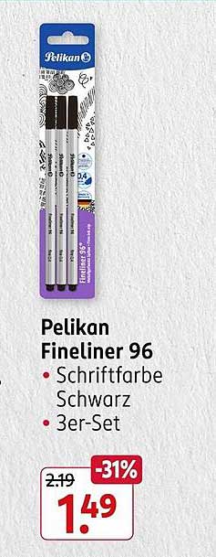 Pelikan Fineliner 96 - 3er-Set in Schwarz