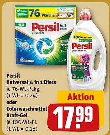 Persil Universal 4 in 1 Discs oder Colorwaschmittel Kraft-Gel