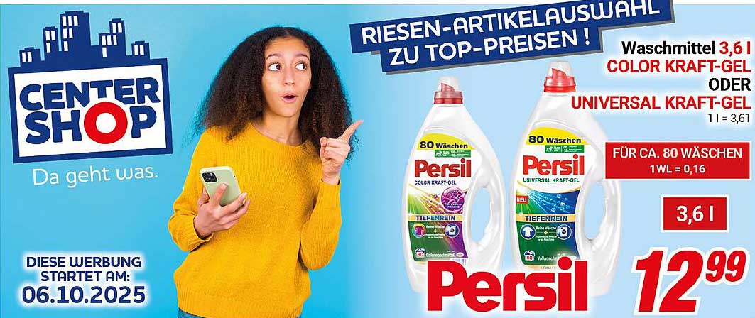 Persil Waschmittel 3,6 l – Color Kraft-Gel oder Universal Kraft-Gel