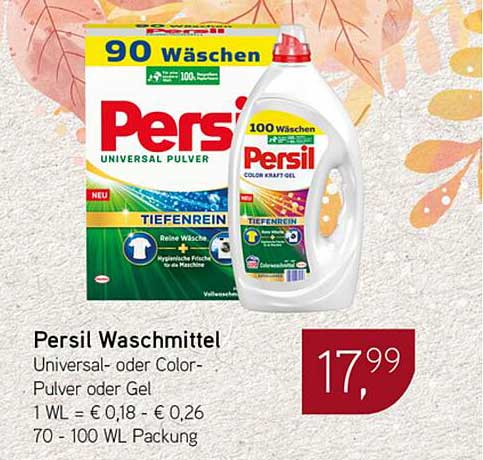 Persil Waschmittel - Universal- oder Color-Pulver oder Gel