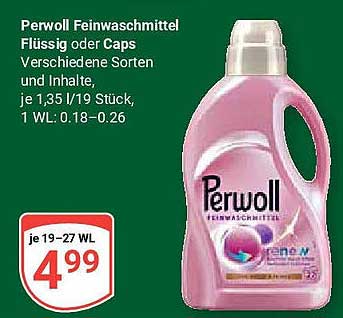 Perwoll Feinwaschmittel Flüssig oder Caps - Verschiedene Sorten und Inhalte
