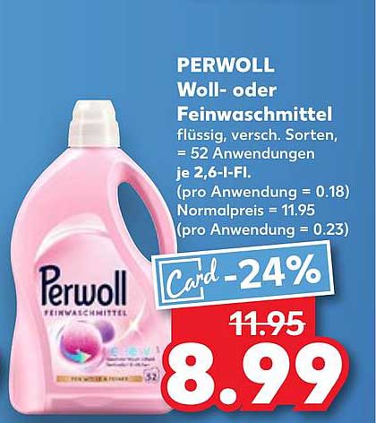 PERWOLL Woll- oder Feinwaschmittel 2,6 l - Jetzt im Angebot!