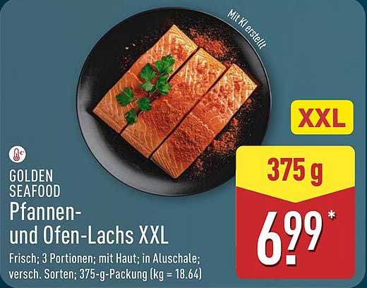 Pfannen- und Ofen-Lachs XXL - GOLDEN SEAFOOD