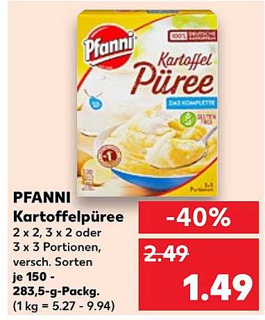 PFANNI Kartoffelpüree - 40% Rabatt