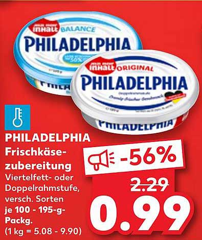 PHILADELPHIA Frischkäsezubereitung - 56% reduziert