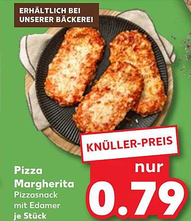Pizza Margherita Pizzasnack mit Edamer je Stück