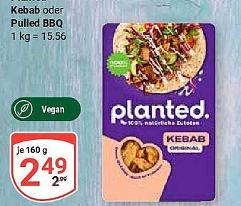 Planted Kebab oder Pulled BBQ 160 g für nur 2,49 €