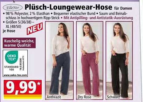 Plüsch-Loungewear-Hose für Damen