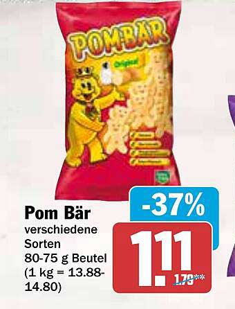 Pom Bär verschiedene Sorten 80-75 g Beutel