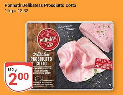 Ponnath Delikatess Prosciutto Cotto